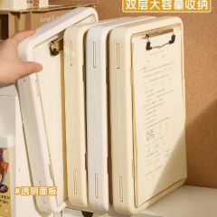 新款多功能文件夹A4夹板收纳盒写字垫板小初中生专用大容量试卷整理神器多层卷子收纳袋资料收纳册